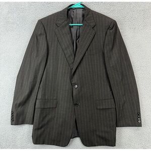 Hickey-Freeman Blazer Mens 40R Grey Striped Wool Cashmere Blend 2 Button Tuxedo‎